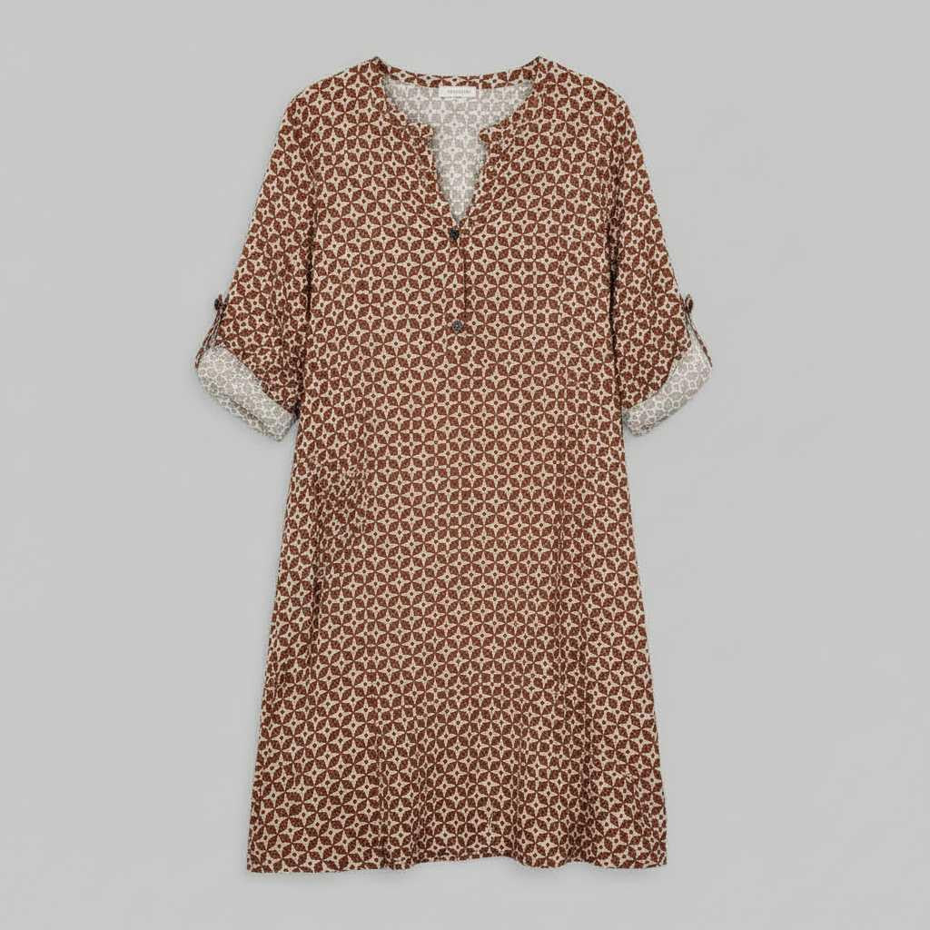 Gerda | Women's Vintage Summer Dress with Split Neckline