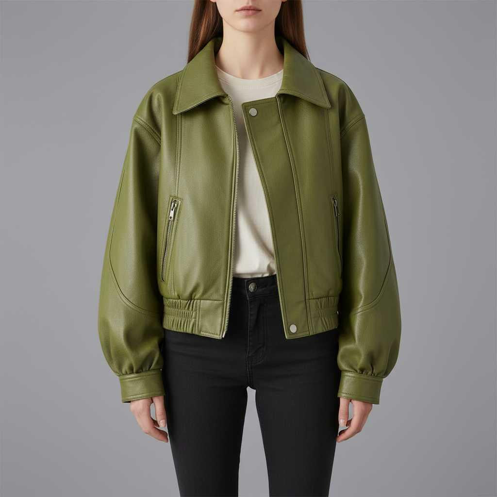 Olive Green Oversized Jacket | Women's Jacket