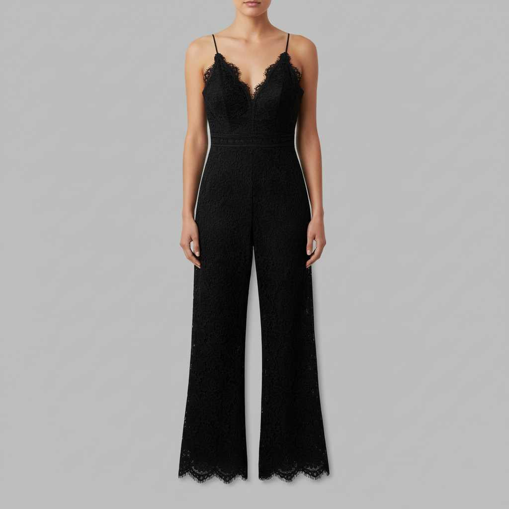 Adriana Lace Jumpsuit | Women's Elegant Black Jumpsuit