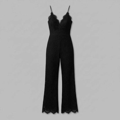 Adriana Lace Jumpsuit | Women's Elegant Black Jumpsuit