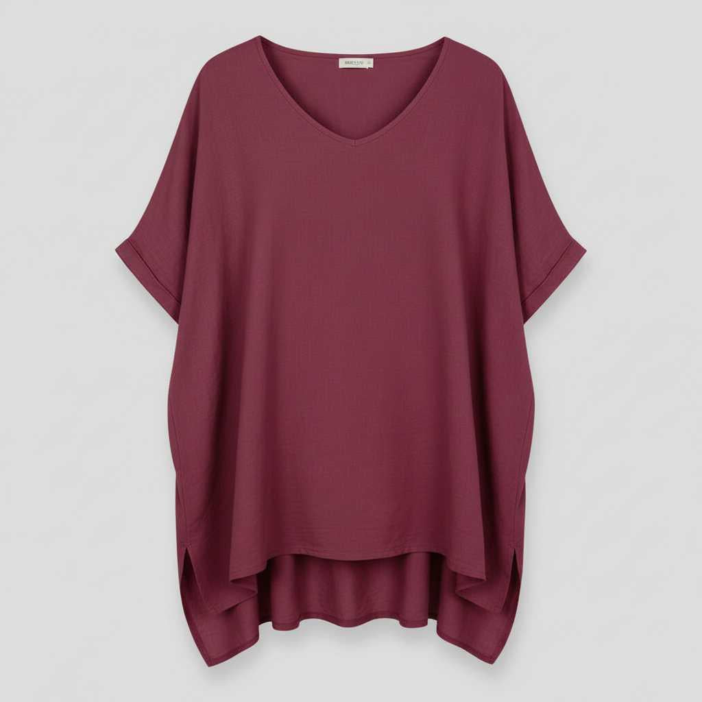 Beatrice | Women's Plus Size Summer Blouse with V-Neck