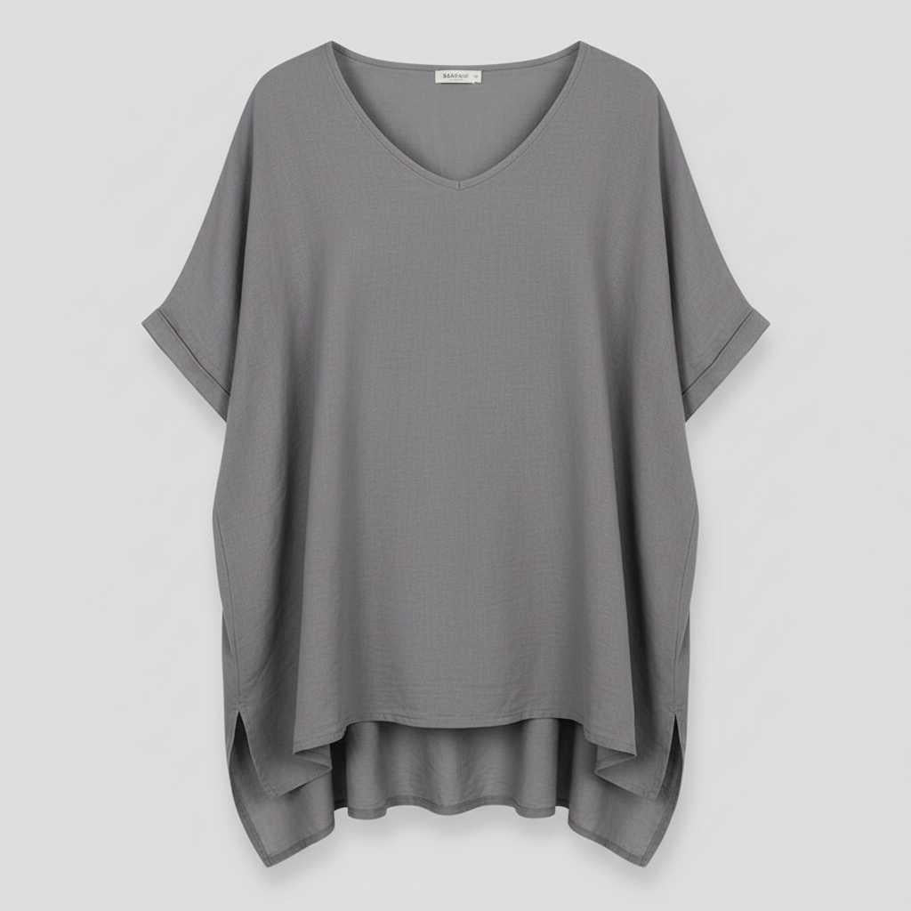 Beatrice | Women's Plus Size Summer Blouse with V-Neck
