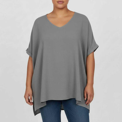 Beatrice | Women's Plus Size Summer Blouse with V-Neck