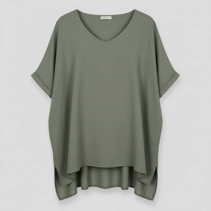 Beatrice | Women's Plus Size Summer Blouse with V-Neck