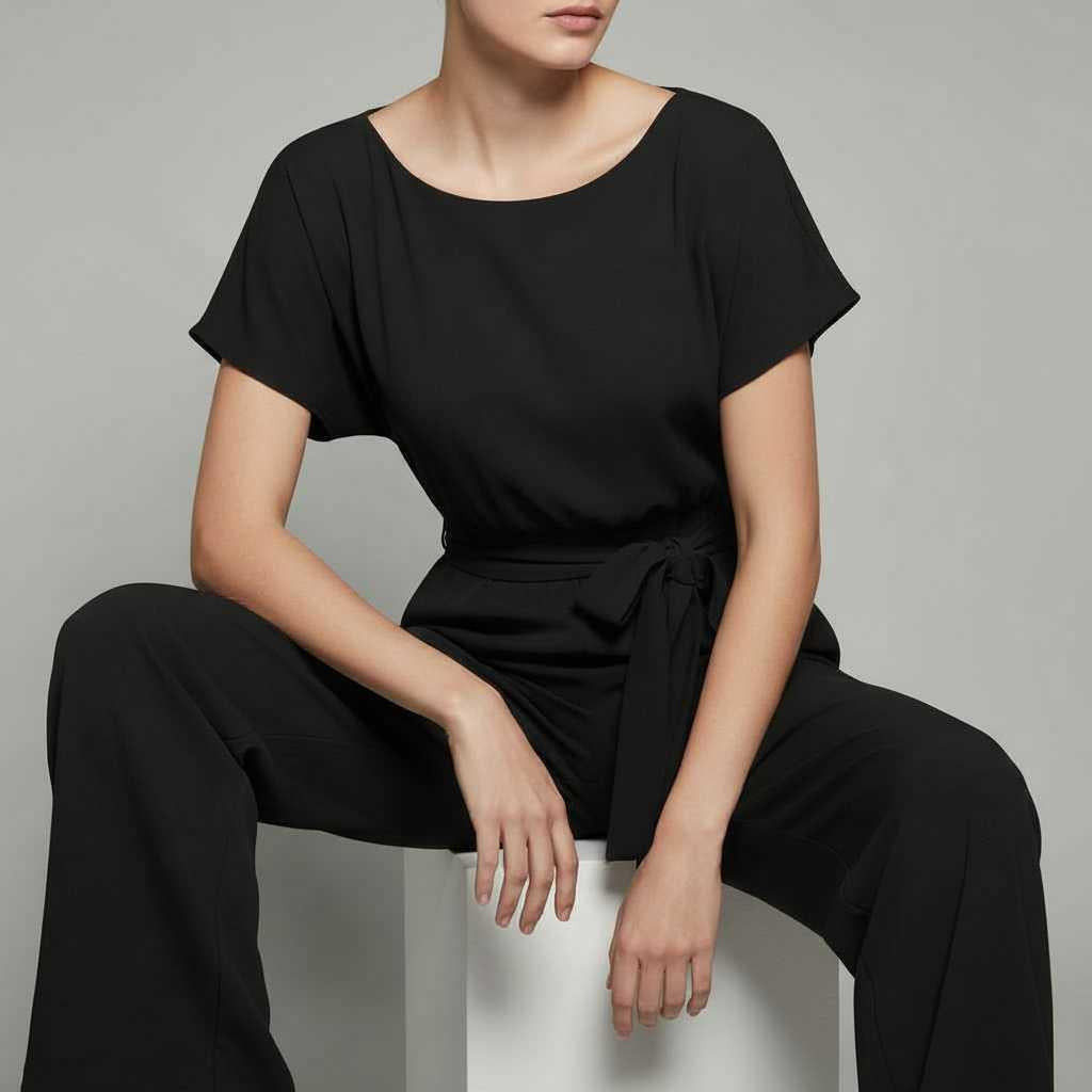 Black Elegant Jumpsuit | Women's Chic Fashion Outfit