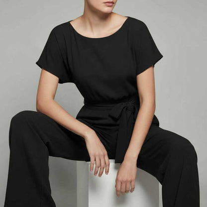 Black Elegant Jumpsuit | Women's Chic Fashion Outfit