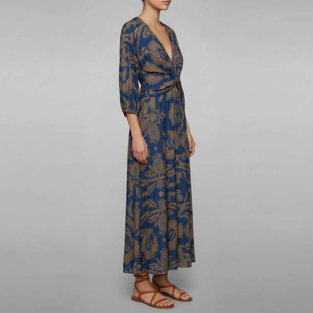 Boho Summer Maxi Dress | Women's Formal Long Sleeve V-Neck