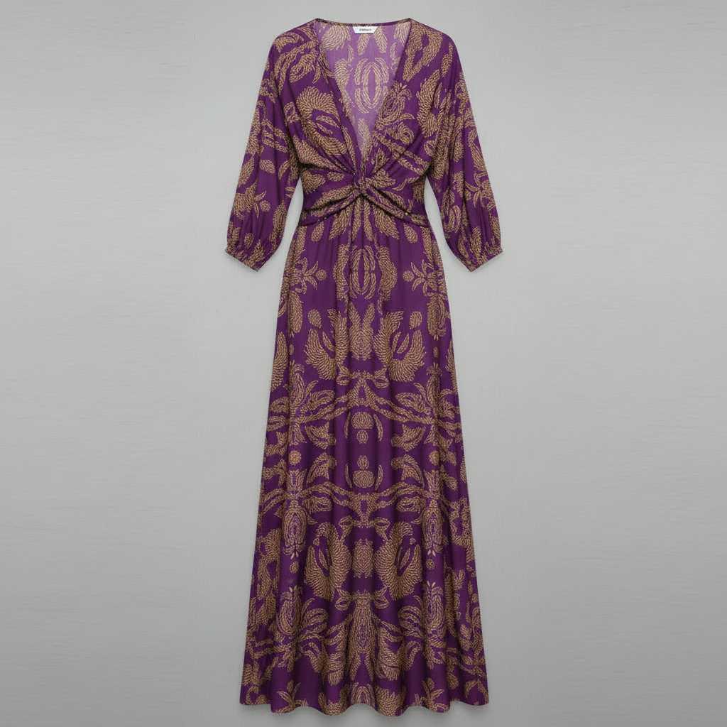 Boho Summer Maxi Dress | Women's Formal Long Sleeve V-Neck