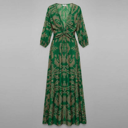 Boho Summer Maxi Dress | Women's Formal Long Sleeve V-Neck