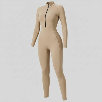 Camille | Women's Sporty Jumpsuit with Stand-Up Collar