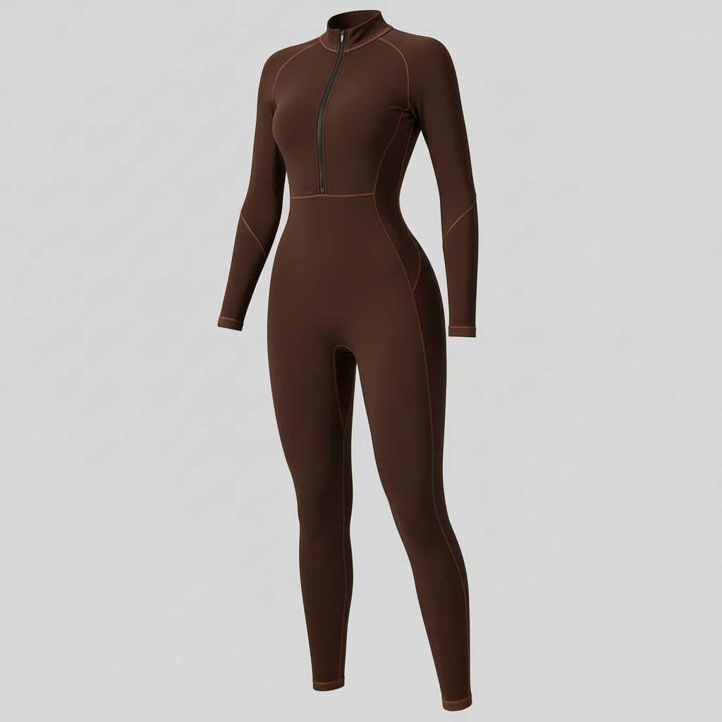 Camille | Women's Sporty Jumpsuit with Stand-Up Collar