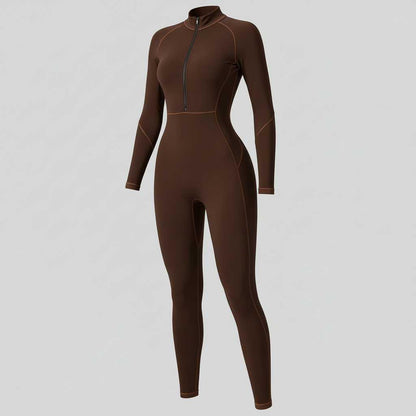 Camille | Women's Sporty Jumpsuit with Stand-Up Collar