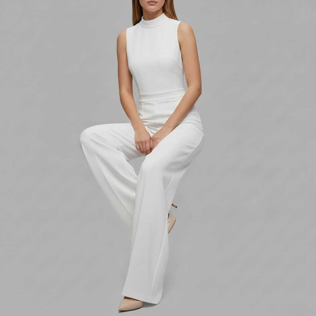 Esma | Women's Elegant Wide Leg Jumpsuit with Pockets