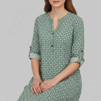 Gerda | Women's Vintage Summer Dress with Split Neckline