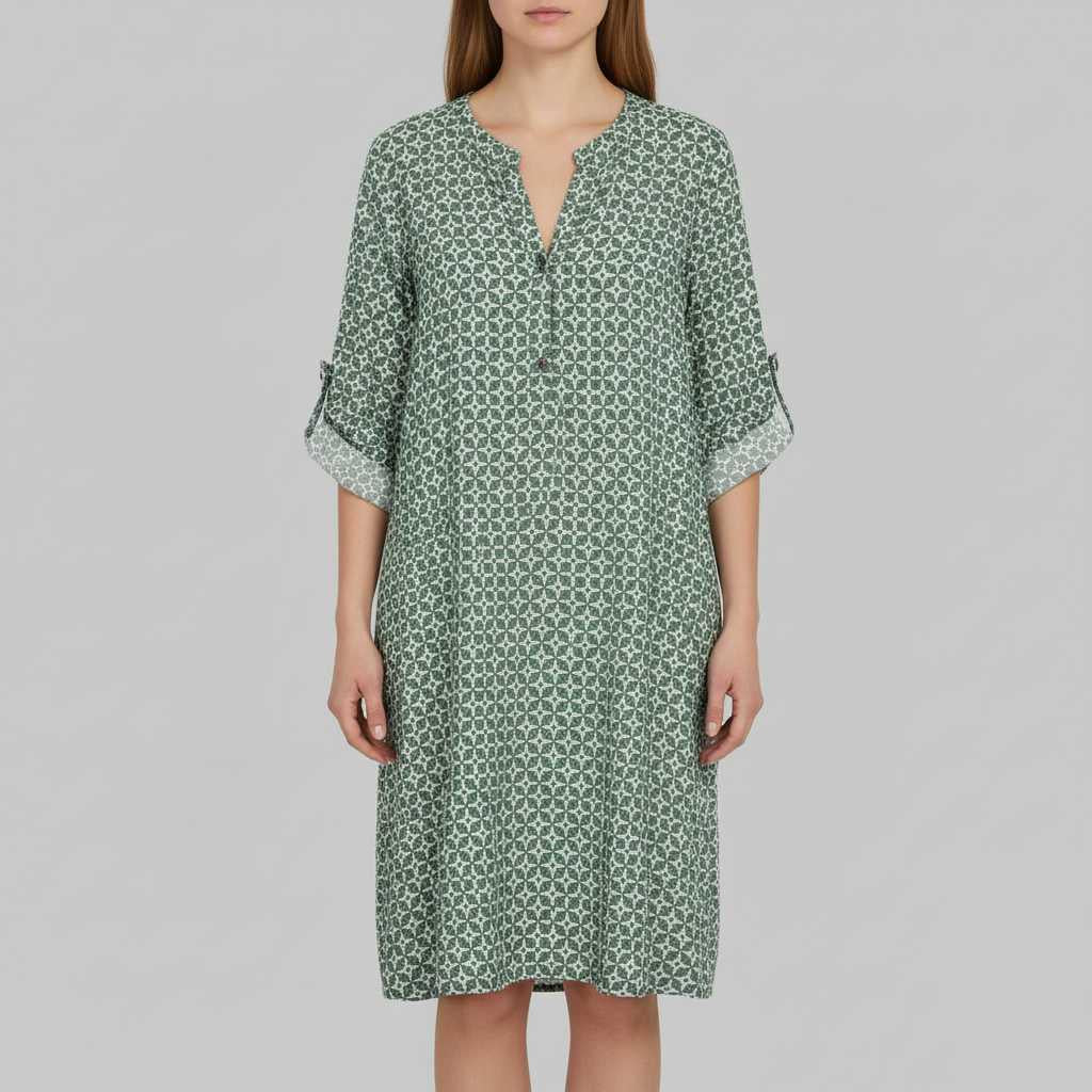 Gerda | Women's Vintage Summer Dress with Split Neckline