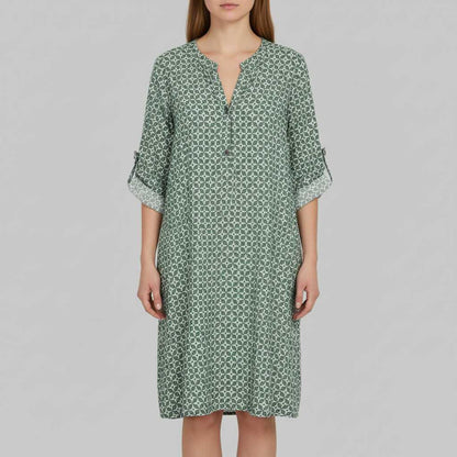 Gerda | Women's Vintage Summer Dress with Split Neckline