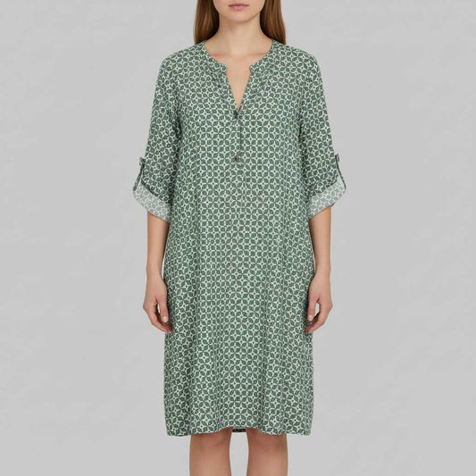 Gerda | Women's Vintage Summer Dress with Split Neckline