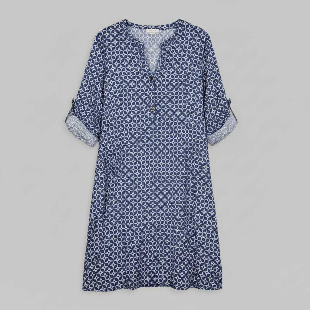 Gerda | Women's Vintage Summer Dress with Split Neckline