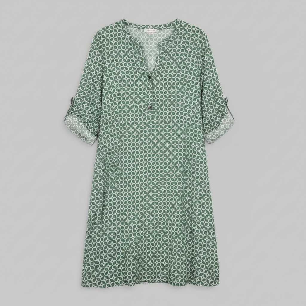 Gerda | Women's Vintage Summer Dress with Split Neckline