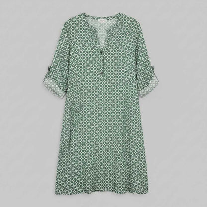 Gerda | Women's Vintage Summer Dress with Split Neckline