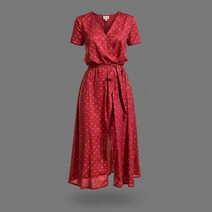 Marlene | Women's Floral V-Neck Wrap Summer Dress