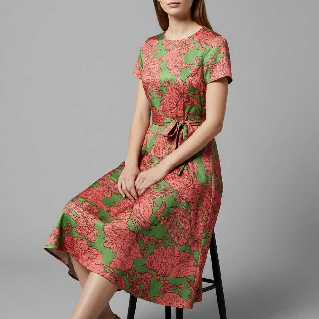 Marlene | Women's Floral V-Neck Wrap Summer Dress