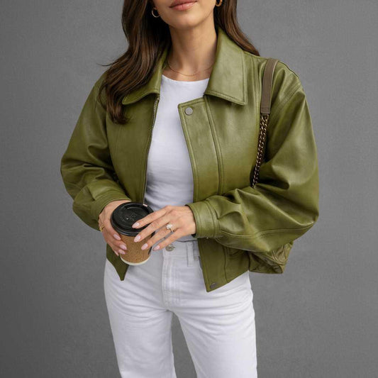 Olive Green Oversized Jacket | Women's Jacket